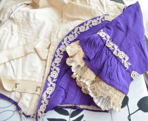 The purple silk taffeta dress
